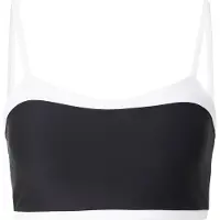 Abercrombie & Fitch Soutien-gorge de sport 'SCULPTLUX SWEETHEART' noir / blanc