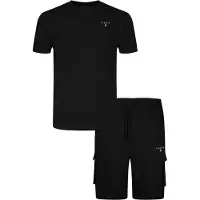 SikSilk T-shirt et short Homme Noir