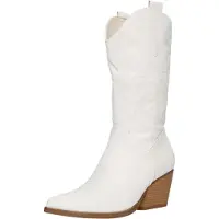 Salinyang Bottes de cowboy blanc