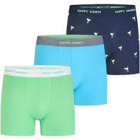 Happy Shorts Boxers ' Jersey ' turquoise / bleu foncé / vert clair