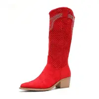 Elara Bottes de cowboy rouge