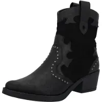 Salinyang Bottes de cowboy noir