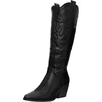 Salinyang Bottes de cowboy noir