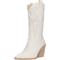 Salinyang Bottes de cowboy blanc