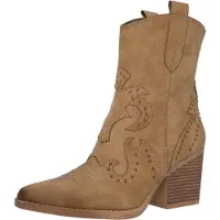 Salinyang Bottes de cowboy caramel