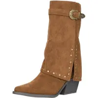 Salinyang Bottes de cowboy marron
