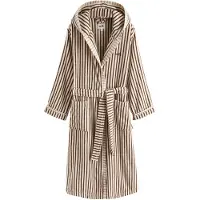 Self. Peignoir long crème / brun foncé