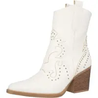 Salinyang Bottes de cowboy blanc