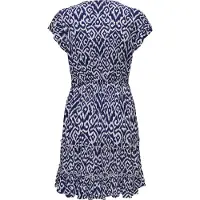 ONLY Robe-chemise 'ONLClaudette' bleu foncé / blanc