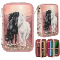 Depesche Trousse à crayons 3 compartiments Miss Melody BLOSSOM PONY