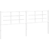 vidaXL Tête de lit de rechange en métal blanc 193 cm