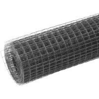 vidaXL Clôture en fil de fer acier avec revêtement PVC 25x1,5 m Gris