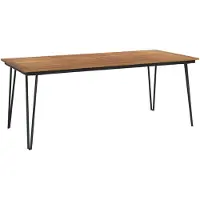 vidaXL Table de jardin pieds de table en épingle à cheveux 200x90x75 cm acacia massif