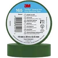 3M Ruban isolant Temflex 1500 Vert (15 mm)