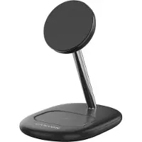 Canyon OnCharge 205, 2in1, station de recharge sans fil pour 2 appareils simultanément, avec adaptateur. adaptateur, noir