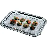 Aps Plat De Service, Rectangulaire, 410 X 310 Mm, Argent
