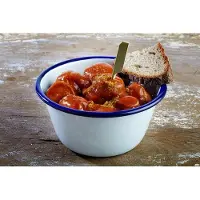 Multi Bol "ENAMELWARE" (céramique), Saladier + bol, Blanc