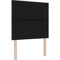 vidaXL Tête de lit LED, noire, en tissu