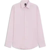 BOSS Chemise Regular Fit à rayures en popeline de coton stretch facile à repasser