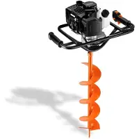FUXTEC tarière à essence FX-EB143ECO, tarière avec 2 accessoires de forage, 42,7 cm³, foret 100/150 mm, embrayage centrifuge, ergonomique, 8.5 kg