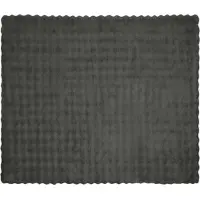vidaXL Couverture en Fourrure de Lapin Synthétique 4 pcs Gris foncé