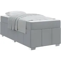 vidaXL Cadre de lit avec matelas gris clair 80 x 200 cm Tissu