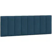 vidaXL Coussin de tête de lit "Hanko" bleu 120 cm velours