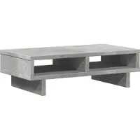 vidaXL Support d'écran gris béton 50x27x15 cm Bois composite