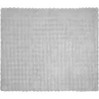 vidaXL Couverture en Fourrure de Lapin Synthétique 4 pcs Gris
