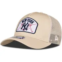 New Era A-frame Mlb New York Yankees Unisexe - Trucker, Beige - Taille One Size - Coton