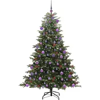 vidaXL Sapin de Noël artificiel Vert 180 cm PVC, métal et plastique