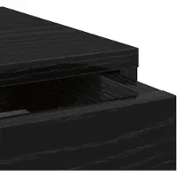 vidaXL Support d'écran avec tiroirs noir aspect chêne 100x27x15 cm