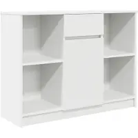 vidaXL Sideboard avec tiroir blanc 101x35x76 cm Bois composite