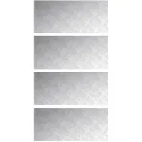 vidaXL Plaques à damier 4 pcs Argent 90 x 40 cm Aluminium