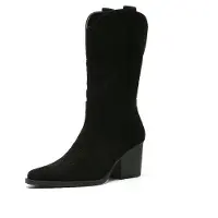 Salinyang Bottes de cowboy noir