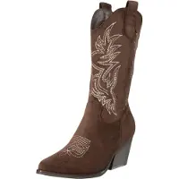 Salinyang Bottes de cowboy beige / marron