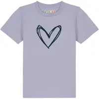 Watabout.kids T-Shirt 'Herzi' lilas / noir