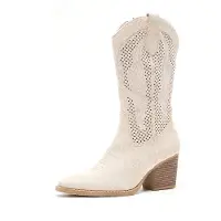 Salinyang Bottes de cowboy beige