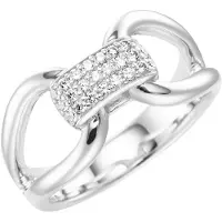 Giorgio Martello Milano Bague argent / blanc