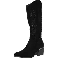 Salinyang Bottes de cowboy noir