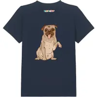 Watabout.kids T-Shirt 'Mops' beige / bleu marine