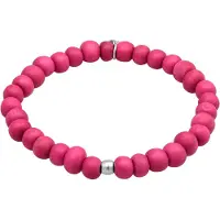KUZZOI Bracelet 'Kugel' fuchsia / argent