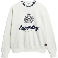 Superdry pour femme. W2012468A Sweat-shirt Country Club blanc (L), Casuel, Coton, Manche longue