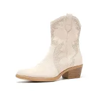Salinyang Bottes de cowboy crème