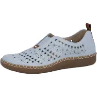 Rieker Chaussures pour femmes : chaussures basses, mocassins, pantoufles, couleur bleue, style décontracté