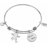 Emaga Bracelet en acier avec pendants LPS05AQJ06 (L), (19 cm, Acier inoxydable)