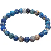 KUZZOI Bracelet beige / bleu / turquoise / argent