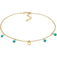 Elli Bijoux de pied turquoise / or