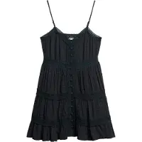 Superdry Alana Lace Trim Sleeveless Short Dress Noir XL Femme