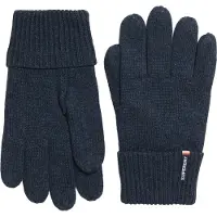 Superdry Homme Coton Gants en Maille à Logo Essential, Bleu Marine